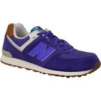 new balance kl574eug girlss childrens shoes trainers in purple