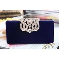 New Style Velvet Box With Rhinestone Crown Wedding /Special Occasion Evening Handbags/Clutchs(More Color)