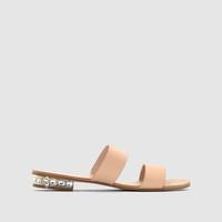 Neesha Leather Mules with Diamanté Heel