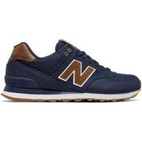new balance nbml574txb sneakers man blue mens walking boots in blue