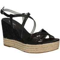 Nero Giardini P717690D Wedge sandals Women Black women\'s Sandals in black