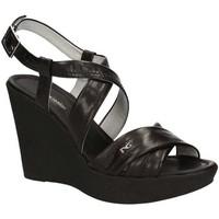 Nero Giardini P717630D Wedge sandals Women Black women\'s Sandals in black