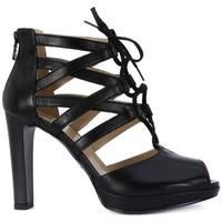 nero giardini nappa pandora womens sandals in black