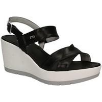 Nero Giardini P717711D Wedge sandals Women Black women\'s Sandals in black