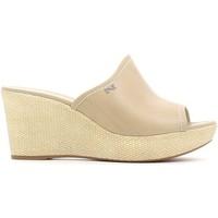 nero giardini p615623d wedge sandals women womens clogs shoes in beige