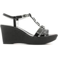 Nero Giardini P615620D Wedge sandals Women Black women\'s Sandals in black