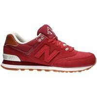 New Balance ML574NEC women\'s Shoes (Trainers) in red