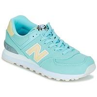 new balance wl574 womens shoes trainers in blue