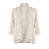 neutral linen blend jacket oatmeal