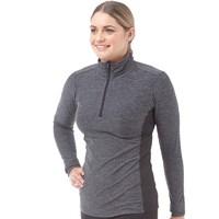 new balance womens heathered space dye reflective 12 zip running top b ...