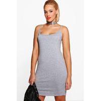 Neve Strappy Bodycon Dress - grey