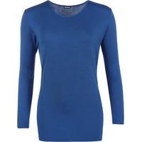 New Ladies Long Sleeve T-shirt Top Womens Plus Sizes - Royal Blue