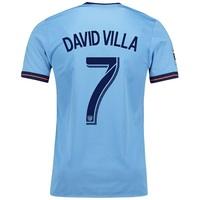 New York City FC Authentic Home Shirt 2017-18 with David Villa 7 print, N/A