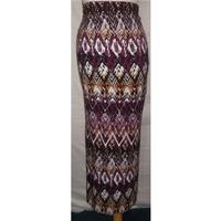 new look size 6 multi colour skirt new look size 6 multi coloured long ...