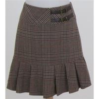 next size 10 brown mix checked skirt
