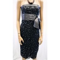 Next Size 10 BNWT Grey and Black Lace Evening Dress