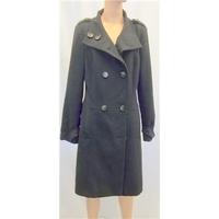 Next Size 14 Black Double-Breasted Coat