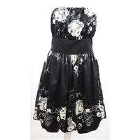 New Look - Size 10 - Black Ivory & Pewter - Strapless Dress