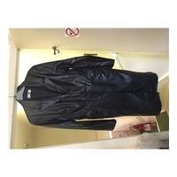 New Look black full length leather style jacket New Look - Black - Casual jacket / coat. Size 12