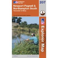 Newport Pagnell & Northampton South - OS Explorer Map Sheet Number 207