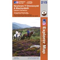 newtown machynlleth os explorer active map sheet number 215