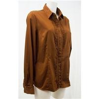 next size 18 brown cotton long sleeved shirt next size 18 brown long s ...