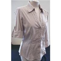 next size 14 brown short sleeved shirt