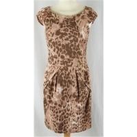 Next size 8 brown mix leopard print dress