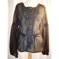 next signature next size 10 black blouse