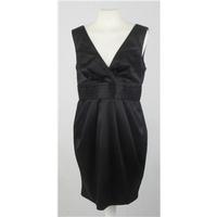 new look size 10 black satin effect lbd dress