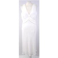 Next - Size 10 - Ivory - Sleeveless Ruched Chiffon Dress