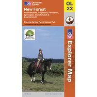 new forest os explorer active map sheet number ol22