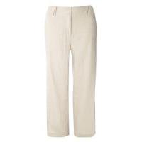 neutral linen blend wide leg trousers oatmeal marl