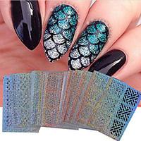 new nail vinyls hollow irregular grid stencil reusable manicure sticke ...
