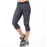 new balance womens accelerate printed running capri leggings black dig ...