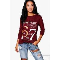 New York Knitted Top - wine