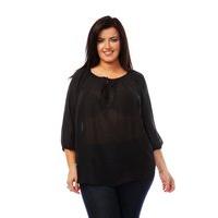 neck tie cotton blouse