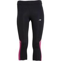 New Balance Womens Accelerate Running Tight Capri Pants Black/Fuchsia Jewel