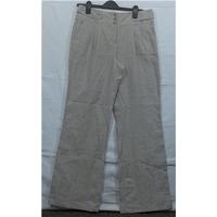 Next-Size 12R-Beige Striped-Trousers.