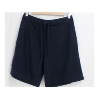 Next -Size 10 - Navy Blue Linen Mix Shorts