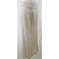 new look size 10 white trousers