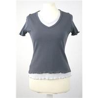 New Look - Size 10 - Granite & Grey - Layered Short Sleeved Top