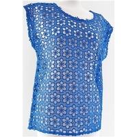 next size 12 blue sleeveless top