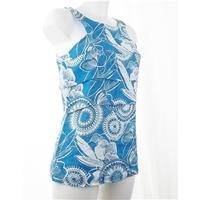 next linen blue and white sleeveless top size 8 next size 8 blue sleev ...
