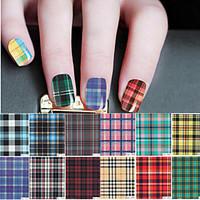 new design grid pattern decal nail art henna stickers makeup tool wate ...