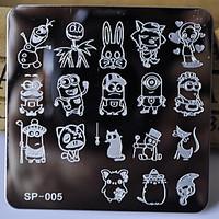 New Manicure Template Nail Stamping Plates Cartoon Characters Designs Image Disc Transfer Print