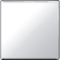 Nexus 1 Gang Blank Plate - Flat Plate Screwless Polished Chrome