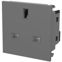 nexus euro module uk 3pin socket power module grey