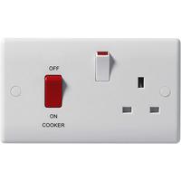 Nexus Slim Cooker Control Unit with Switch + Socket - White Plastic