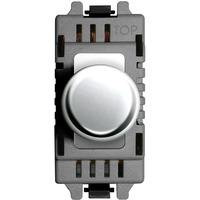 Nexus 400W 2 Way Grid Push Dimmer - Chrome